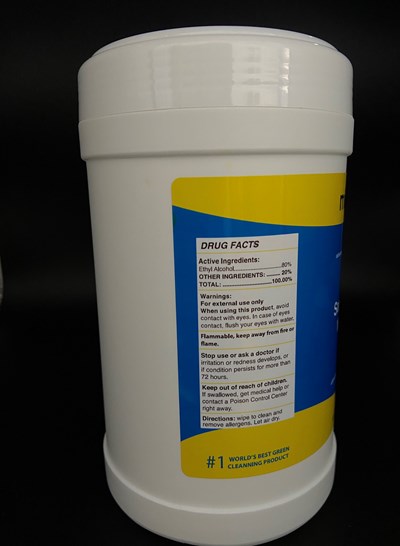 100 Count Label Drug Facts (100 Count Sanitiz. Wipes Picture 2 (1))
